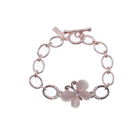 Butterfly Simulated Moonstone Bracelet.