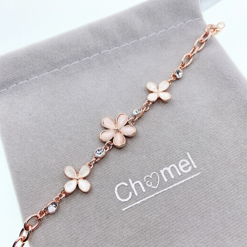 Simulated Moonstone Rosegold Bracelet.