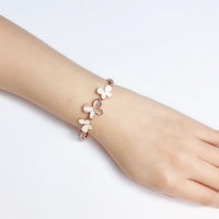 Butterfly Simulated Moonstone Bracelet.