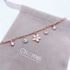 Flower Simulated Moonstone Bracelet.