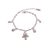 Flower Simulated Moonstone Bracelet.