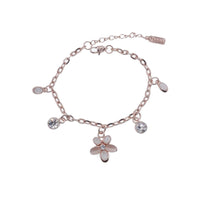 Flower Simulated Moonstone Bracelet.