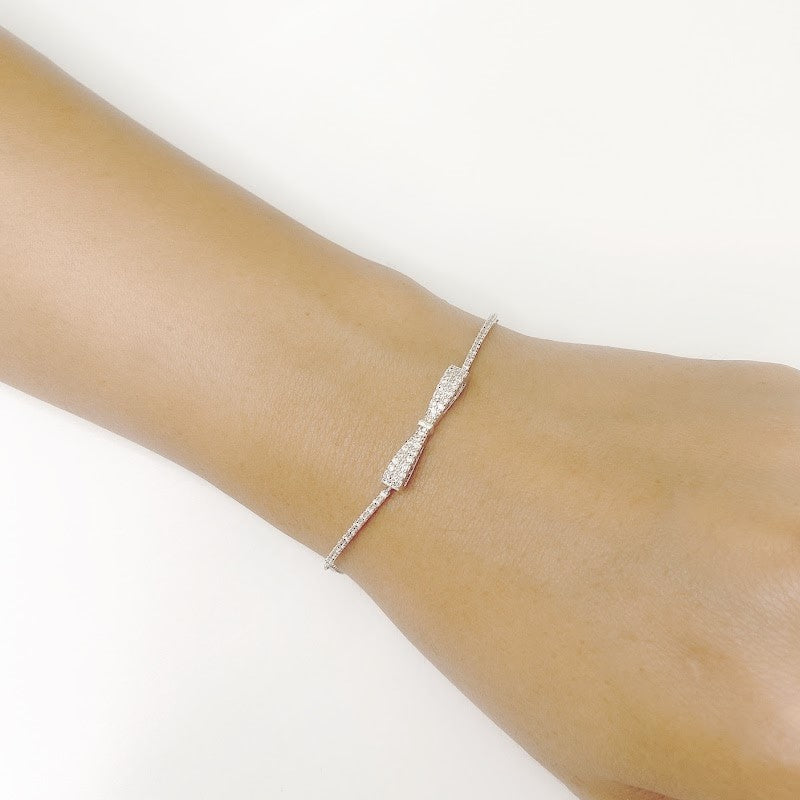 Ribbon Cubic Zirconia Bracelet.