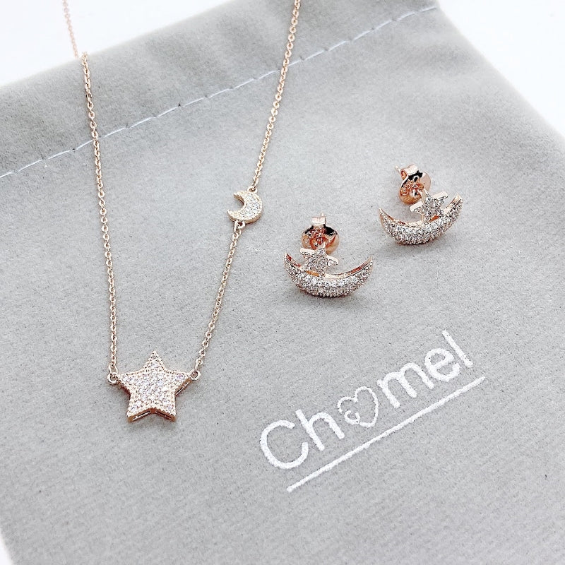 Moon & Star Cubic Zirconia Set.