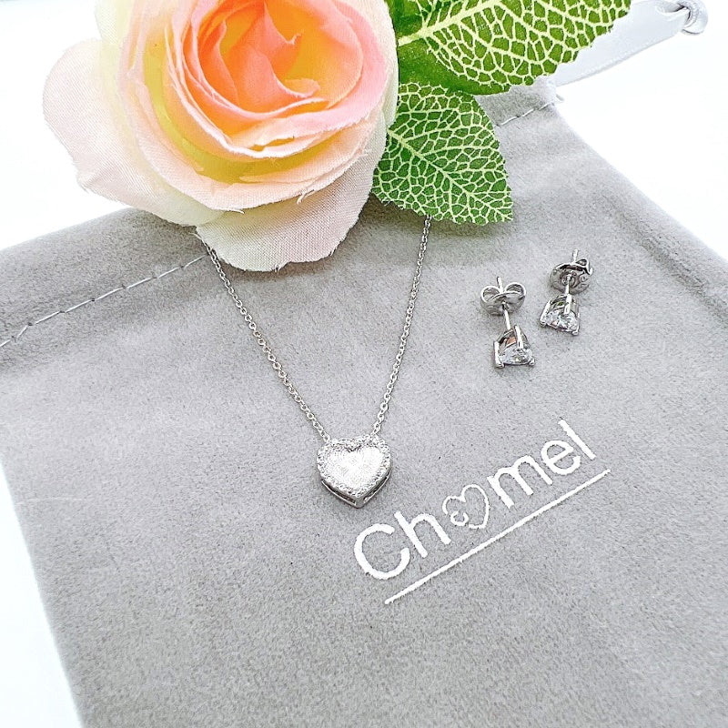 Cubic Zirconia Heart Set - CHOMEL