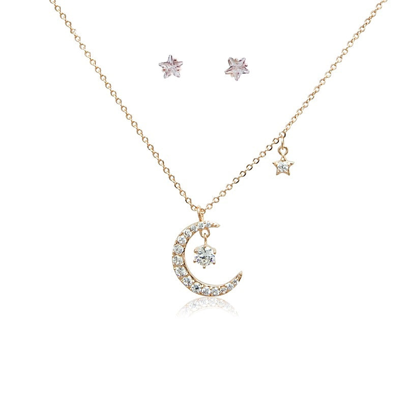 Moon & Star Cubic Zirconia Set - CHOMEL