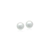 Simulated Pearl 12mm Button Earring.