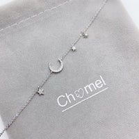 Moon & Star Cubic Zirconia Bracelet.