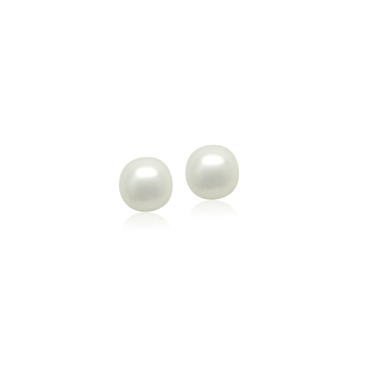 7-8mm Round Freshwater Pearl  Earrings.