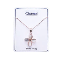 Flower Simulated Moonstone Necklace.