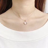 Simulated Moonstone Pendant Necklace.