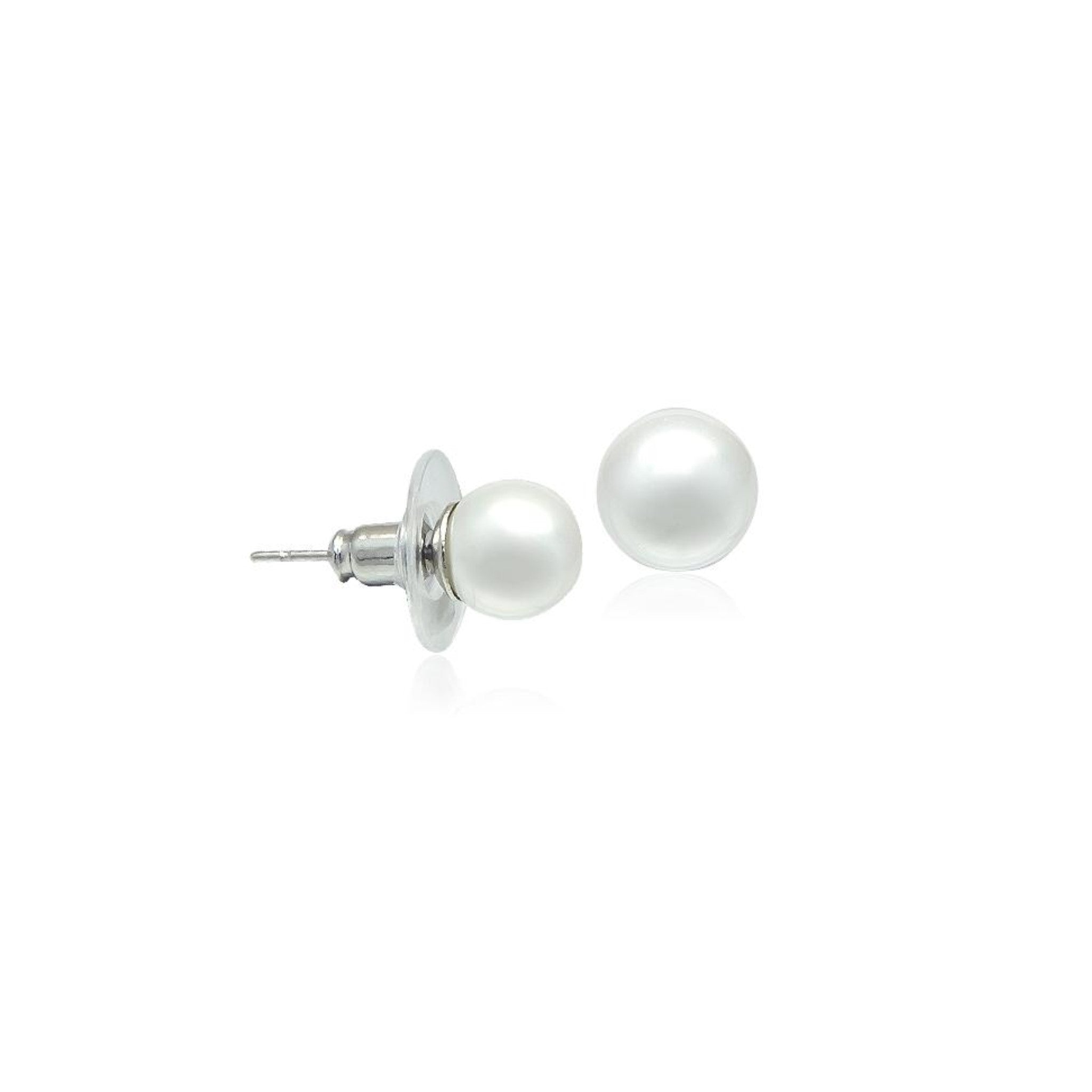 Simulated Pearl 8mm Round Earring.