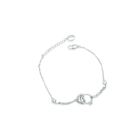 Heart & Ring Cubic Zirconia Bracelet.