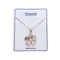 Flower Simulated Moonstone Necklace.