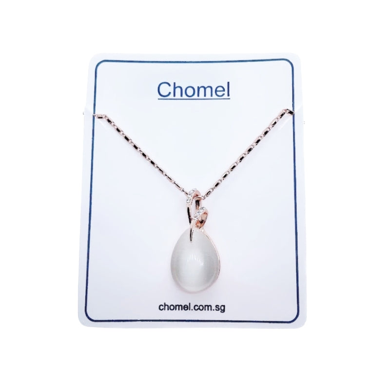 Teardrop Simulated Moonstone Necklace.