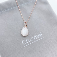Teardrop Simulated Moonstone Necklace.