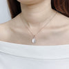 Teardrop Simulated Moonstone Necklace.