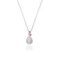 Teardrop Simulated Moonstone Necklace.