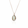 Oval Simulated Moonstone Necklace.