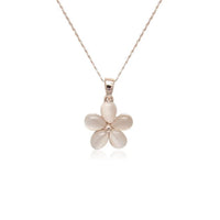 Flower Simulated Moonstone Necklace.