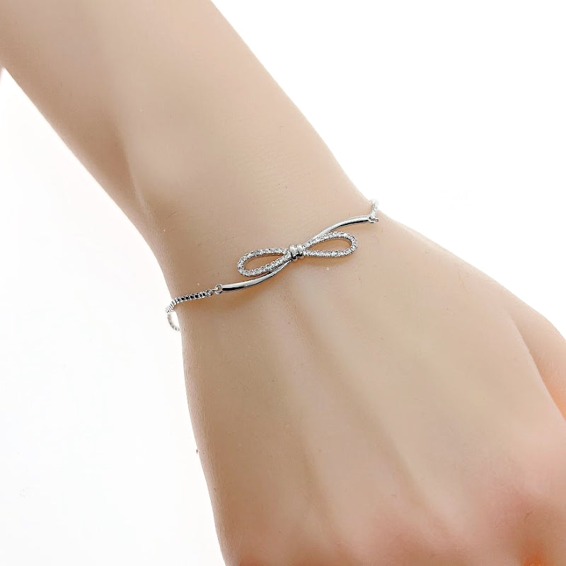 Ribbon Cubic Zirconia Bracelet - CHOMEL
