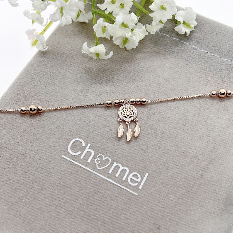 Nylon dreamcatcher bracelet, (100 pcs.) #CD8