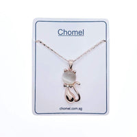 Cat Simulated Moonstone Necklace.