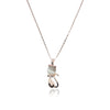 Cat Simulated Moonstone Necklace.