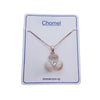 Flower Simulated Moonstone Necklace.