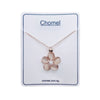 Flower Simulated Moonstone Necklace.