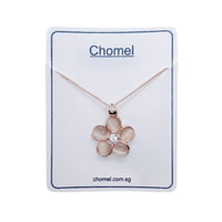 Flower Simulated Moonstone Necklace.