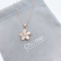 Flower Simulated Moonstone Necklace.