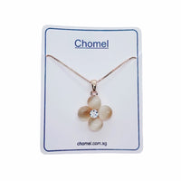 Flower Simulated Moonston Necklace.