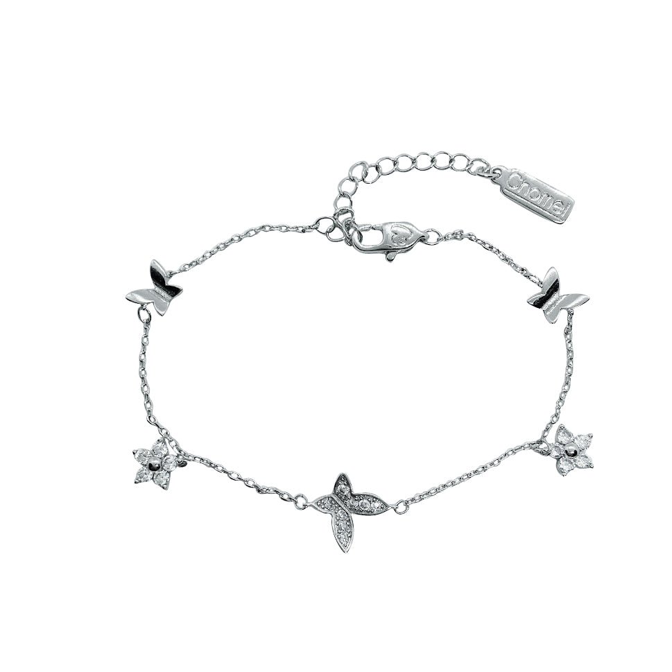 Butterfly & Star Cubic Zirconia Bracelet.