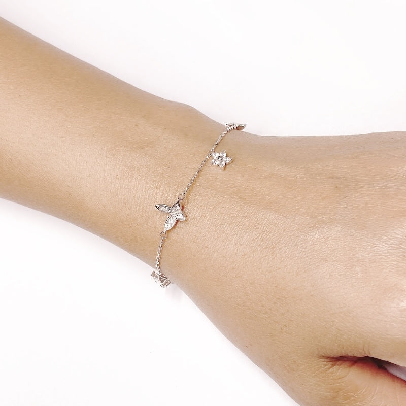 Butterfly & Star Cubic Zirconia Bracelet.