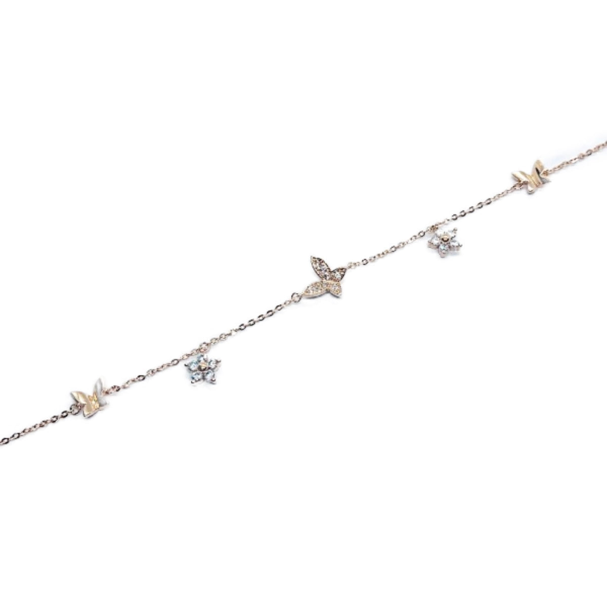 Butterfly & Star Cubic Zirconia Bracelet.
