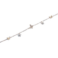 Butterfly & Star Cubic Zirconia Bracelet.