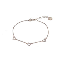 Heart Cubic Zirconia Bracelet - CHOMEL