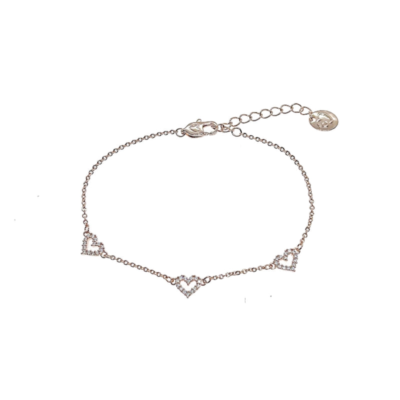 Heart Cubic Zirconia Bracelet - CHOMEL