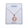 Round Simulated Moonstone Necklace.