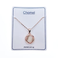 Round Simulated Moonstone Necklace.