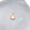 Round Simulated Moonstone Necklace.