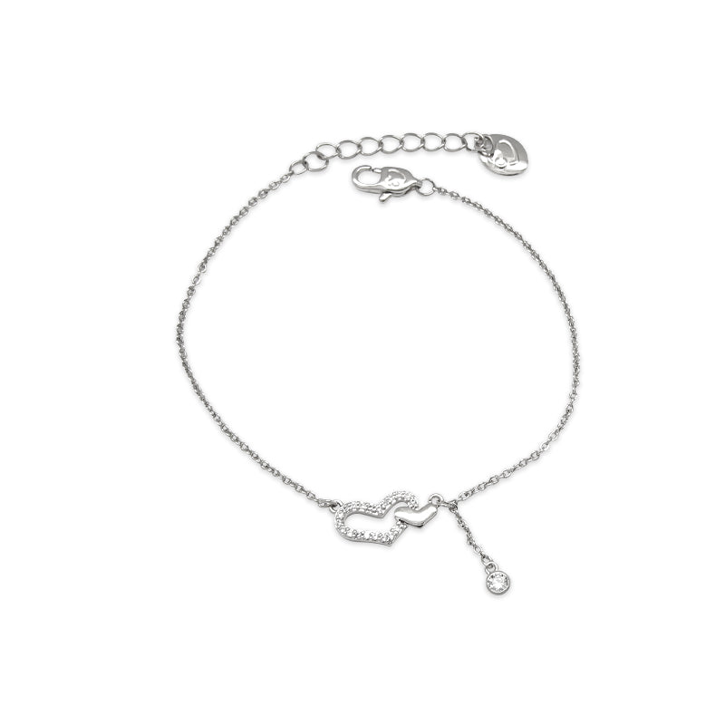 Heart Cubic Zirconia Bracelet.