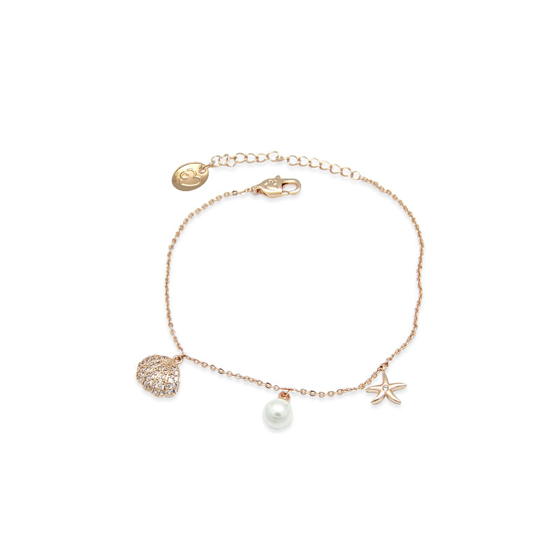 Shell Cubic Zirconia Bracelet.