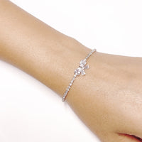 Ribbon Cubic Zirconia Bracelet.