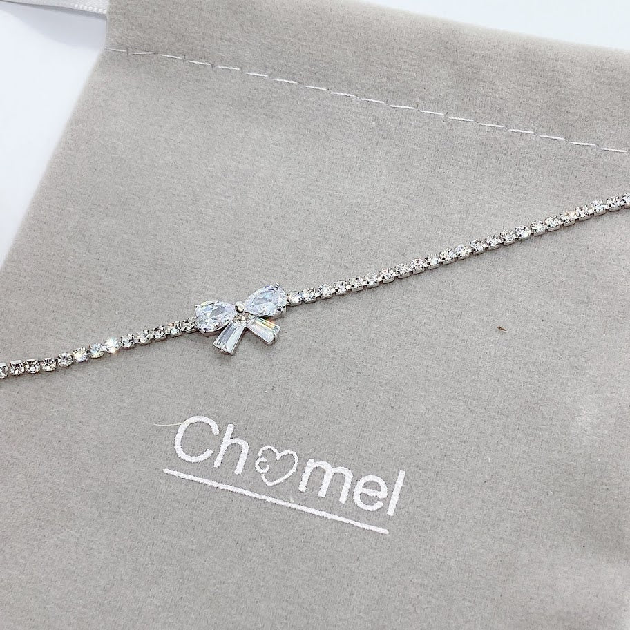 Ribbon Cubic Zirconia Bracelet.