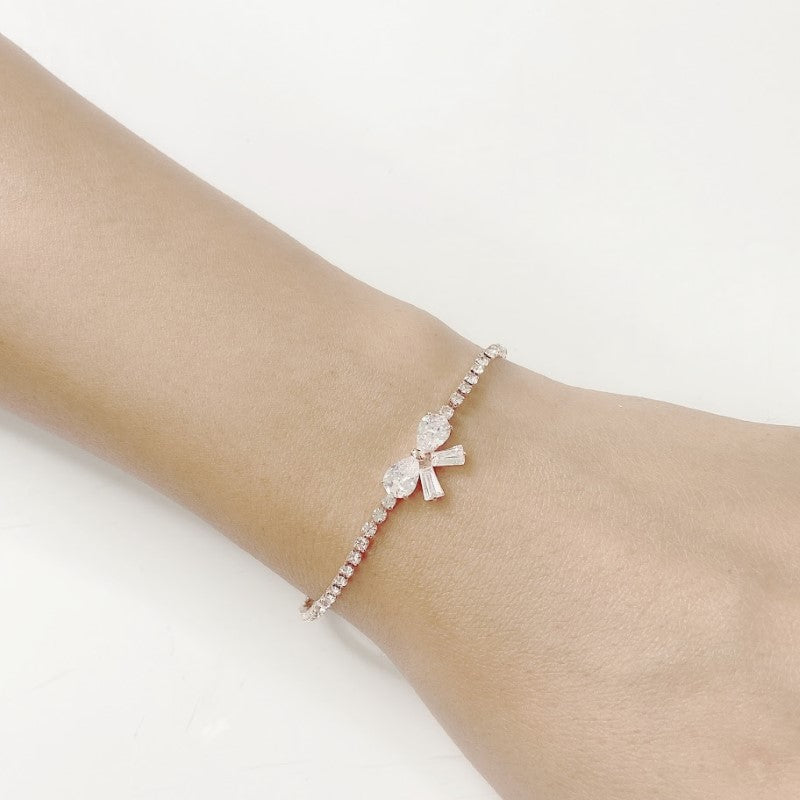 Ribbon Cubic Zirconia Bracelet.