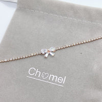 Ribbon Cubic Zirconia Bracelet.