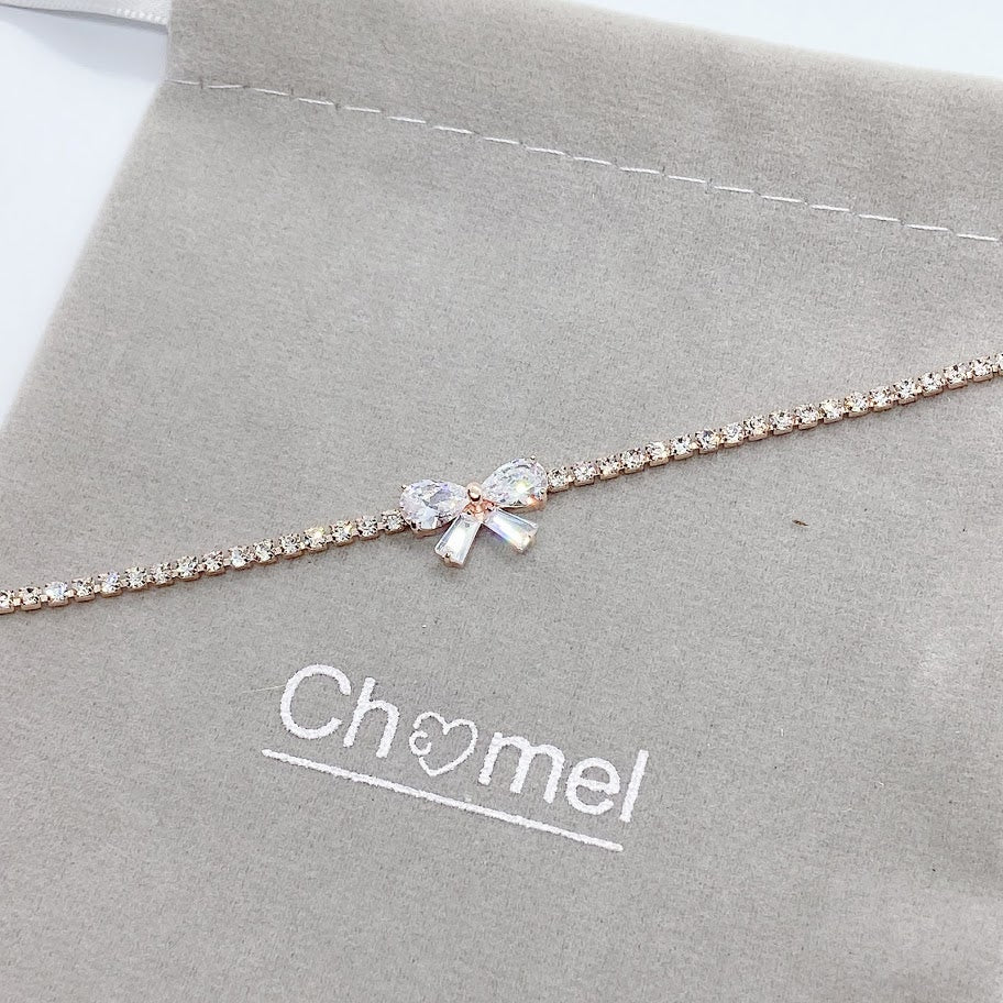 Ribbon Cubic Zirconia Bracelet.