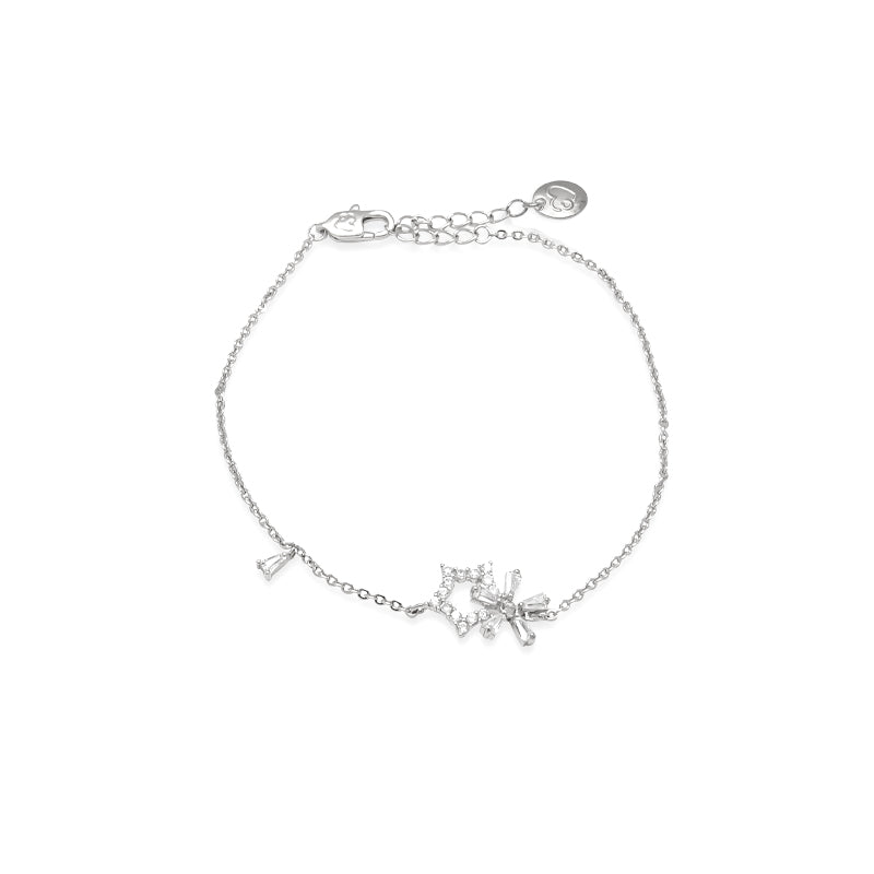 Star & Flower Cubic Zirconia Bracelet.